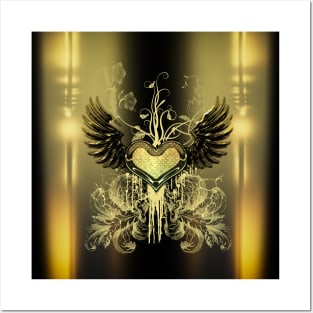 Wonderful decorative heart with wings Posters and Art